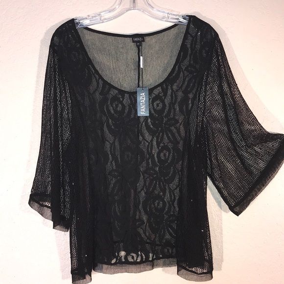NWT 3 pc Sequin Top w/Matching Tank & Scarf - Picture 3 of 7
